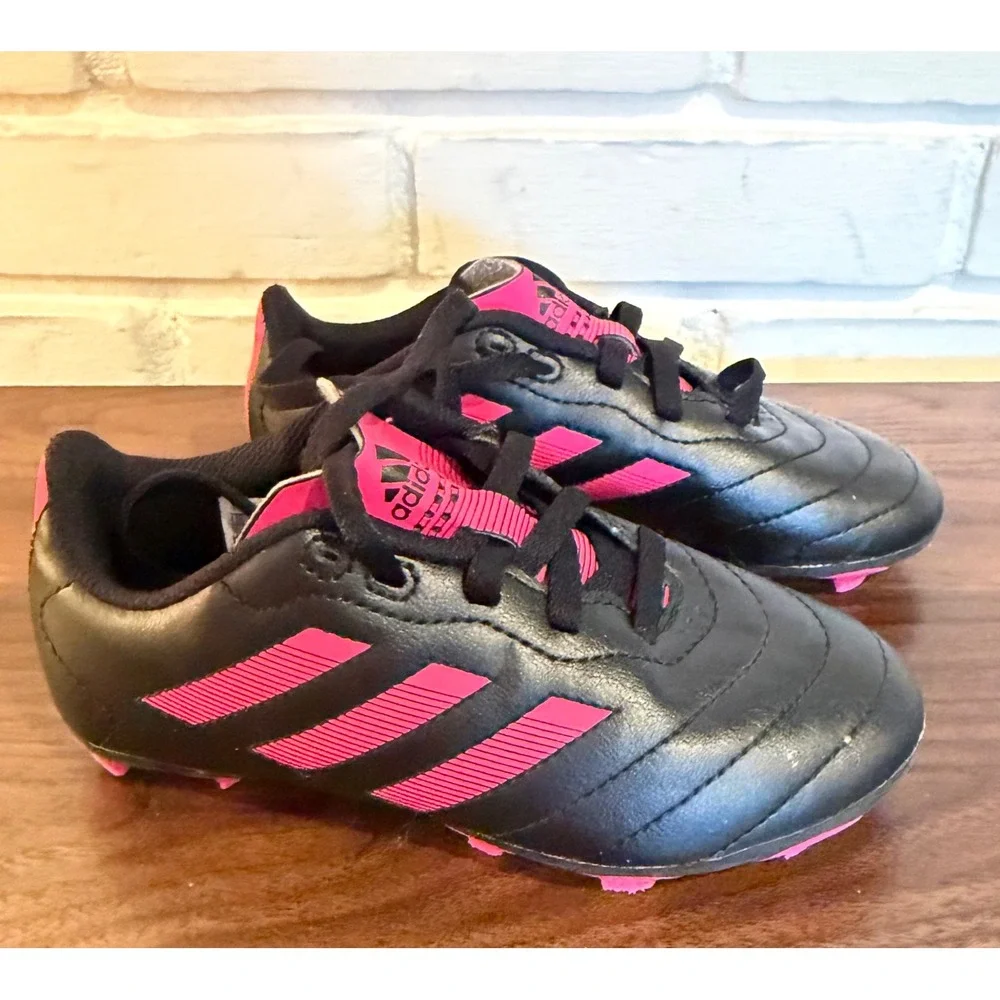 Adidas Goletto VIII FG Kids Soccer Cleats Black Pink GX6907 Size 11.5K Gorpcore